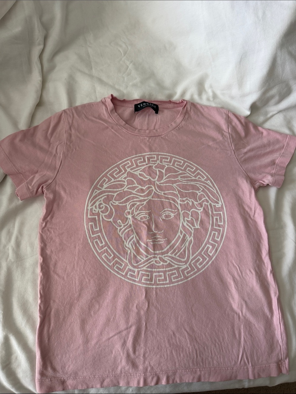 Versace Pink Short-Sleeve Medusa Graphic Tee
